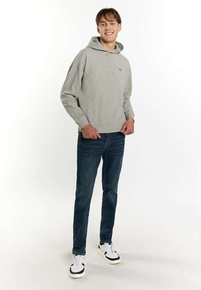 Rock-Grafik-Hoodie mit gestreiften Bündchen