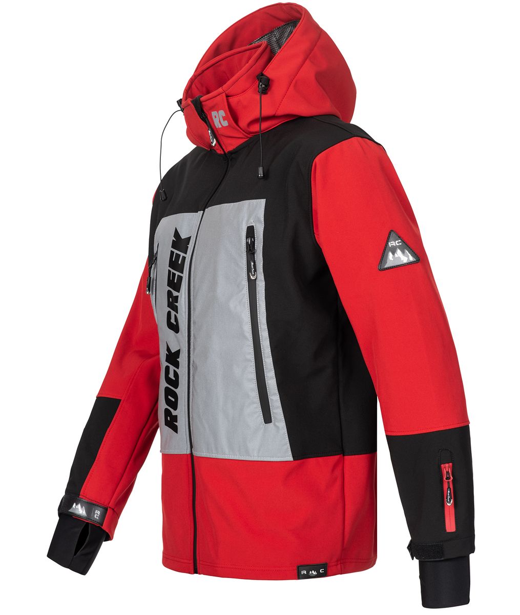 Sportliche Softshell-Outdoorjacke mit Kapuze