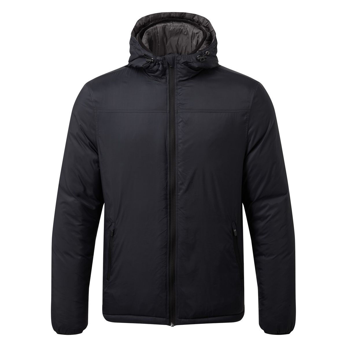 Wattierte, winddichte Herrenjacke mit Kapuze