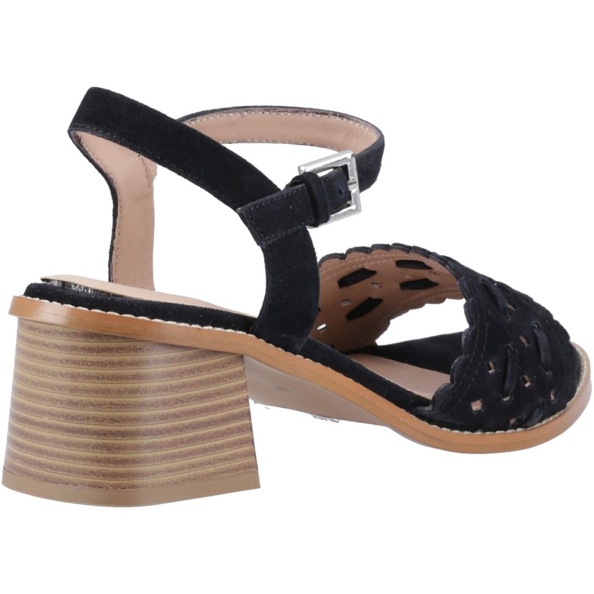 Riemchensandalen mit geflochtenem Wildleder