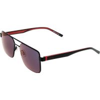 Schwarze Pilotenbrille mit roten Akzenten