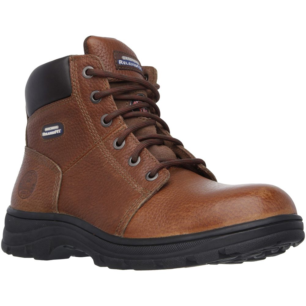 Skechers Herren Workshire Relaxed Fit Schnür-Sicherheitsstiefel mit Knöchelschutz