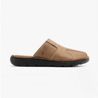 Hush Puppies CARSON Herren Leder Pantoletten Olive