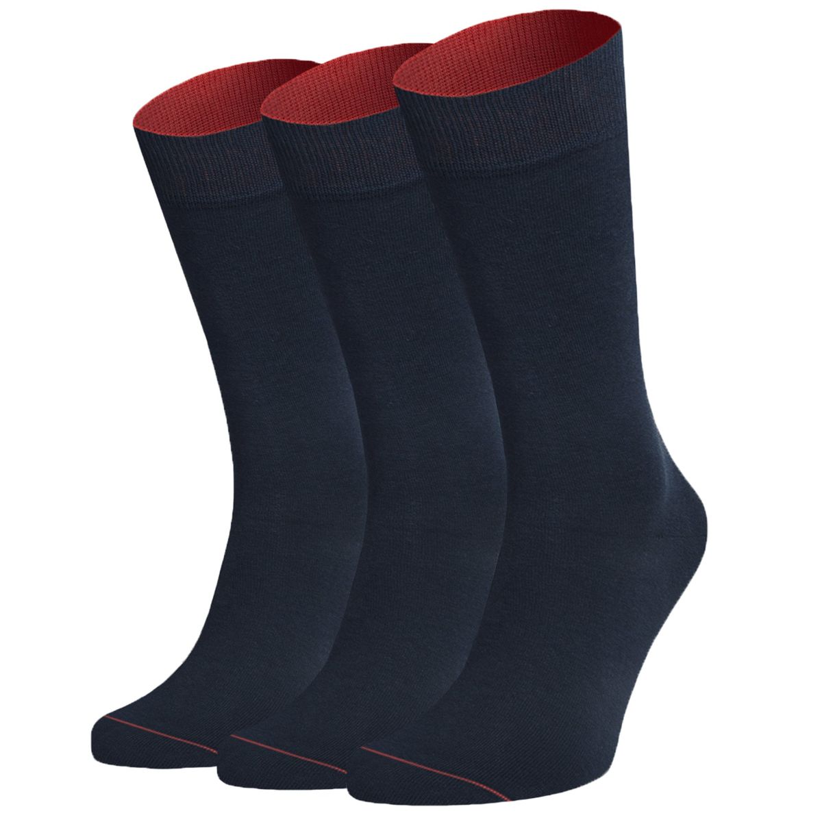 Klassische marineblaue Socken Dreierpack