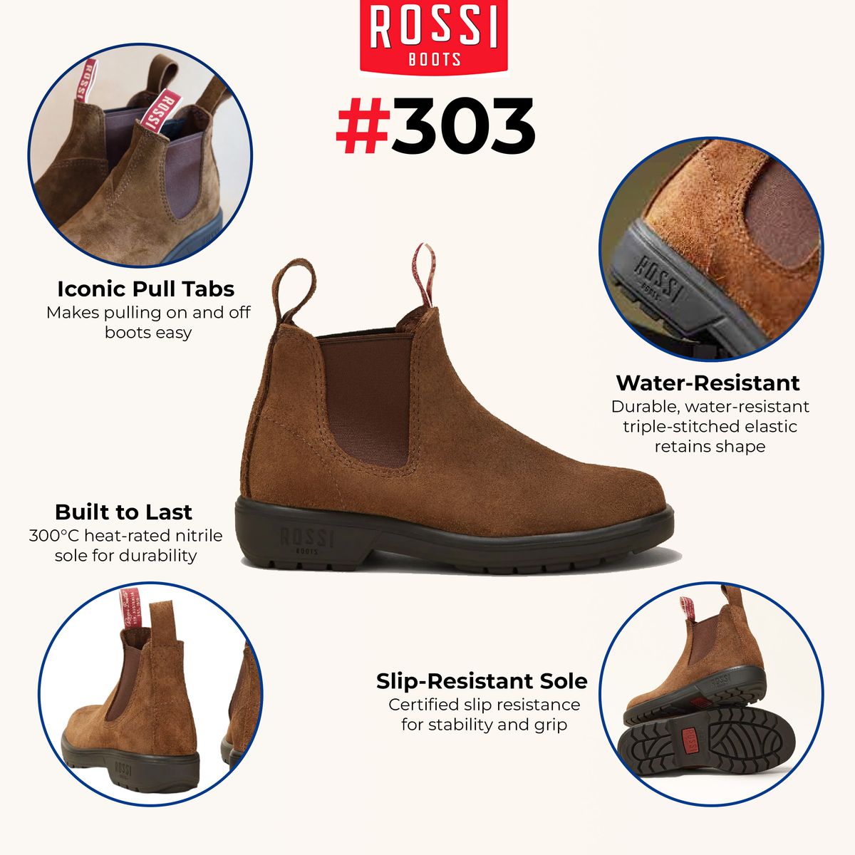 Robuste Wildleder Chelsea Boots