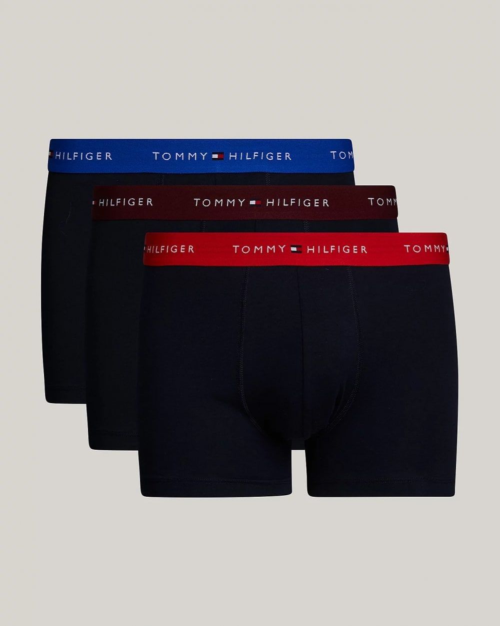 Tommy Hilfiger 3er-Pack Herren Unterhosen mit farbigem Bund