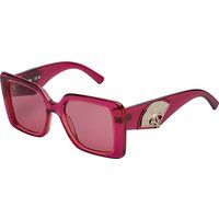 Rechteckige Acetat-Sonnenbrille mit Metalldetail