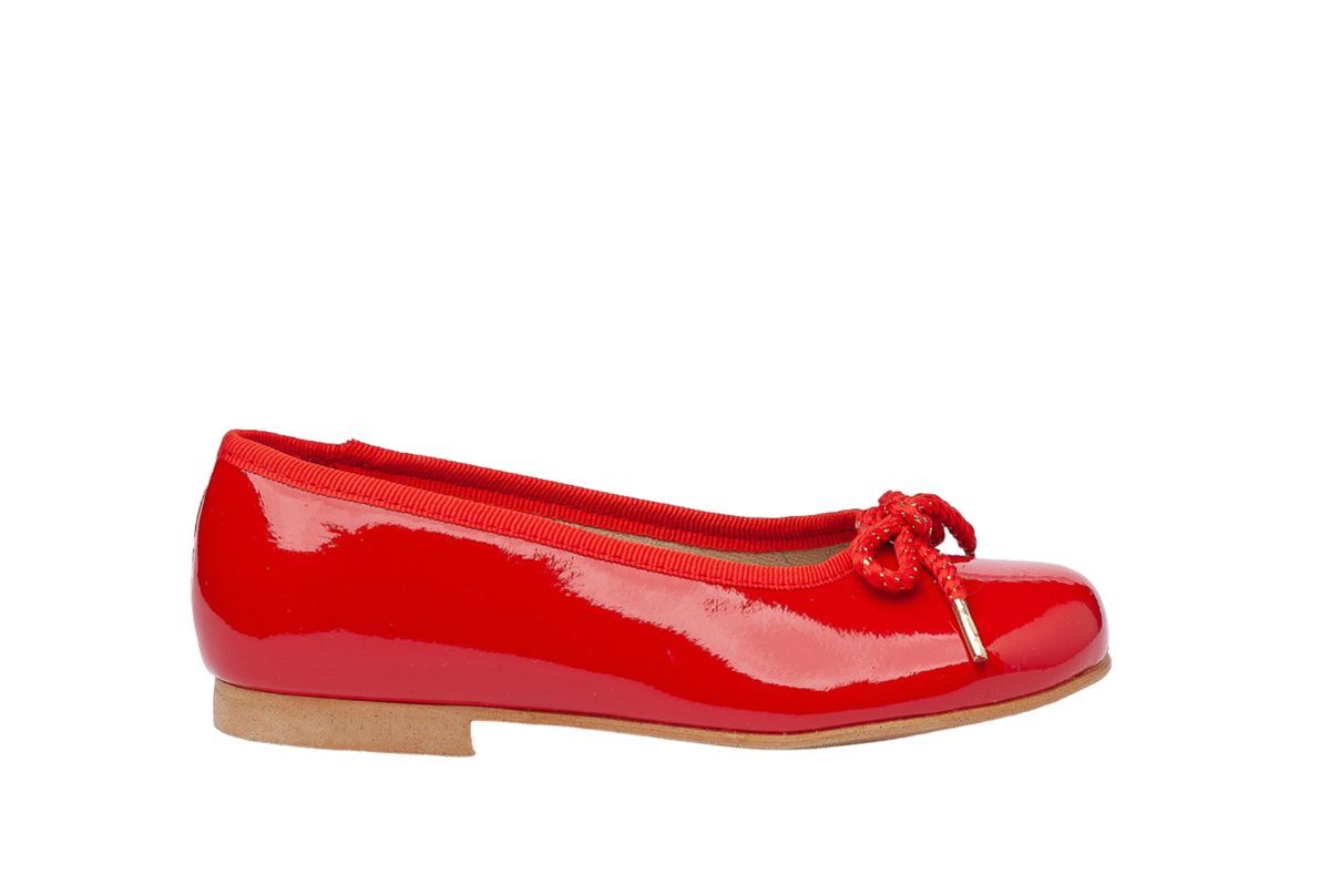 Rote Ballerinas aus Lackleder
