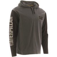 CAT 1510425 Herren Baumwoll Kapuzenlangarmshirt Dunkelgrau