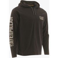 CAT 1510425 Herren Baumwolle Kapuzenlangarmshirt Schwarz