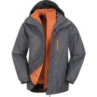 Mountain Warehouse - "Bracken Extreme" Jacke, wasserfest 3 in 1 für Herren (Holzkohle)