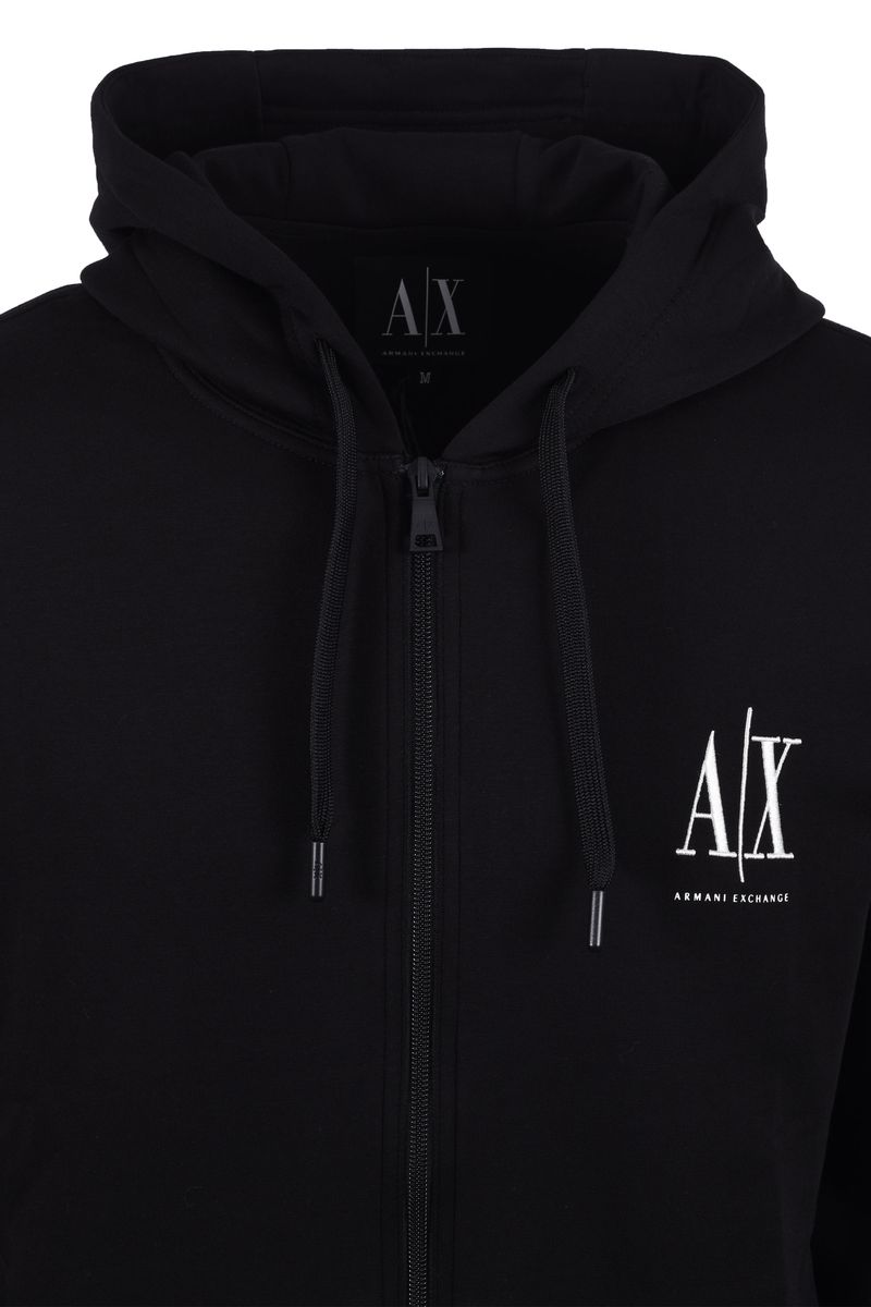 Jersey-Kapuzensweatshirt mit Reißverschluss