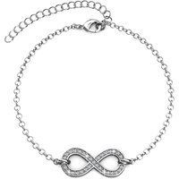 Silbernes Kristall Unendlichkeitssymbol Armband