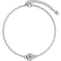 Silber Kristall Lünette Armband