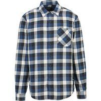 Klassisches blaues Flanellhemd mit Karomuster