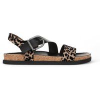 Lässige Plateau-Sandalen mit Leopardenmuster