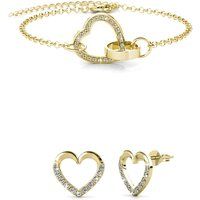 Herzarmband und Ohrring-Set