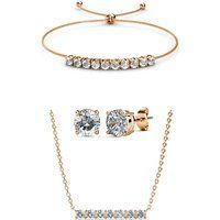 Zartes Schmuckset mit Kristallakzenten