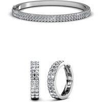 Funkelndes Kristallarmband und Ohrring-Set