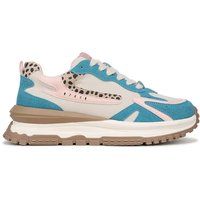 Retro Klobiger Plateau-Sneaker mit Leoparden-Detail