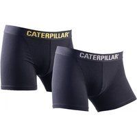CAT BOXERSHORTS Herren Baumwolle 2er-Pack Unterwäsche Schwarz