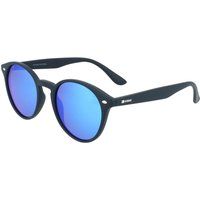 Runde Sonnenbrille mit blauen Gläsern