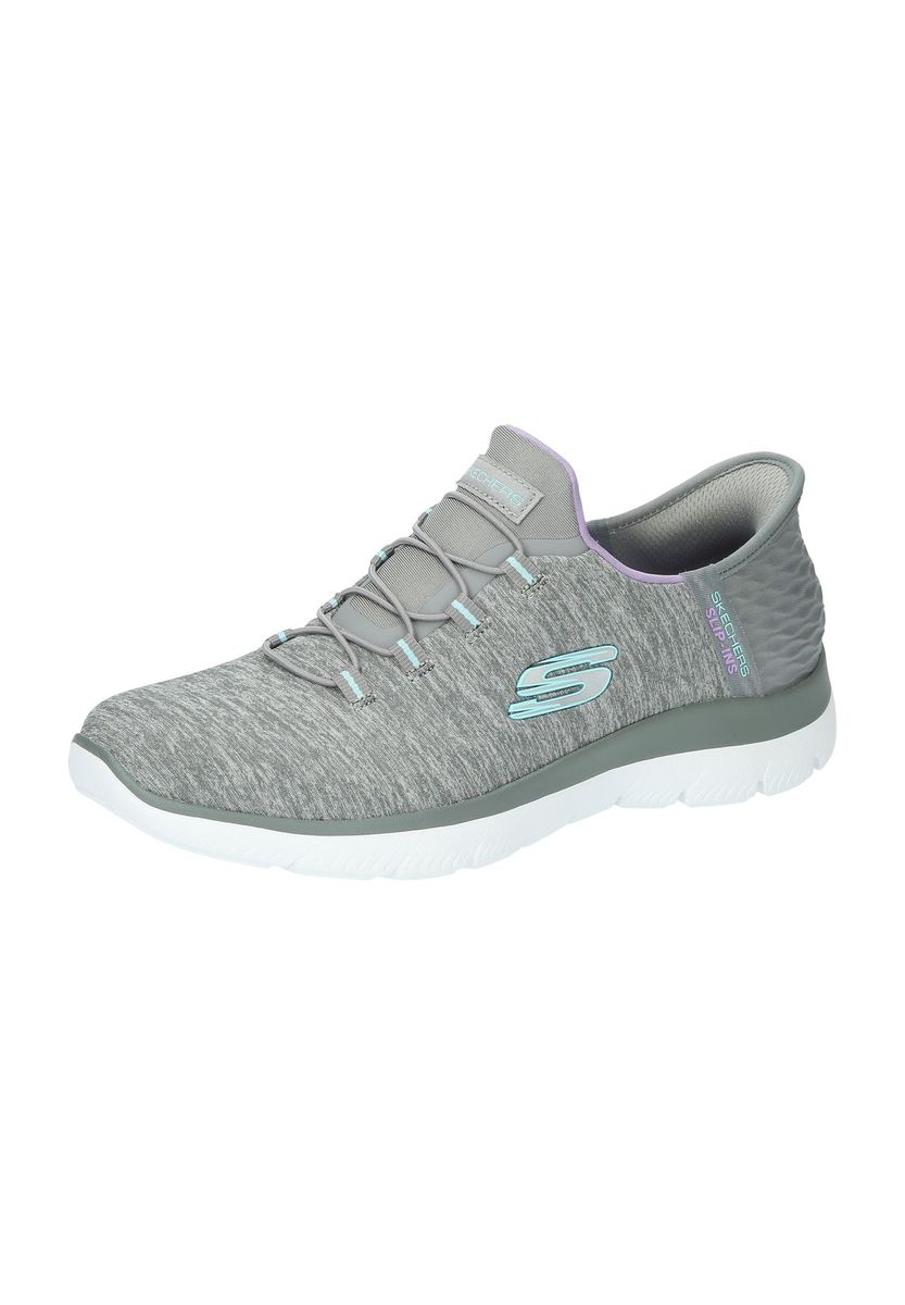 SKECHERS® Summits Slip-On-Sneaker "Dazzling Haze", dämpfend, maschinenwaschbar, für Damen, grau, 37