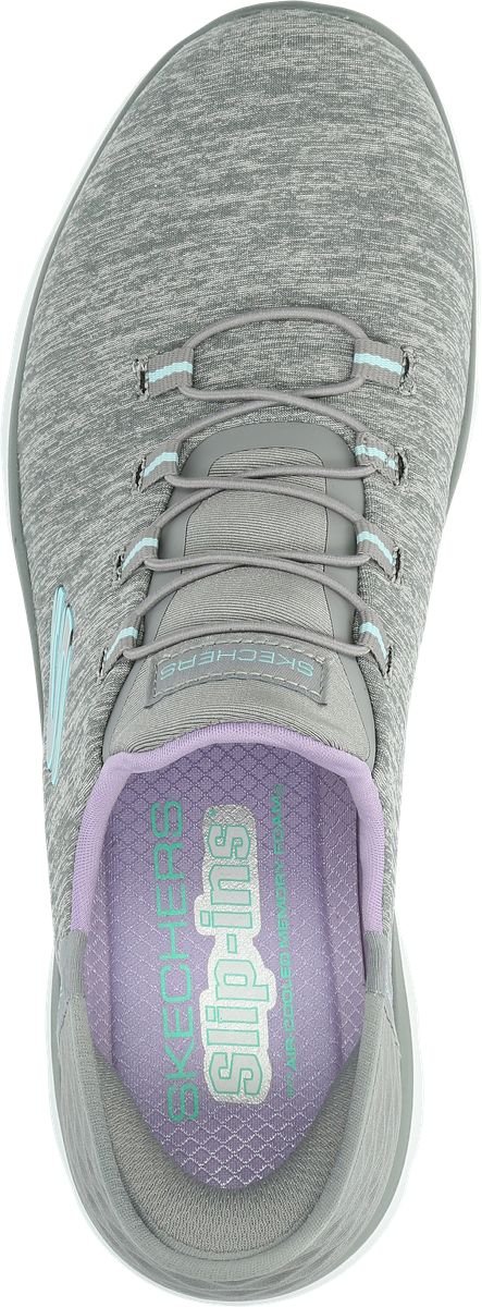 SKECHERS® Summits Slip-On-Sneaker "Dazzling Haze", dämpfend, maschinenwaschbar, für Damen, grau, 37