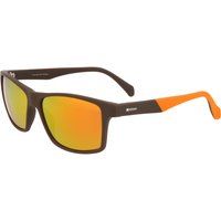 Sportliche Rechteckige Sonnenbrille mit Orangenen Details