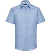 Herren Hellblaues Kurzarm Oxford Hemd