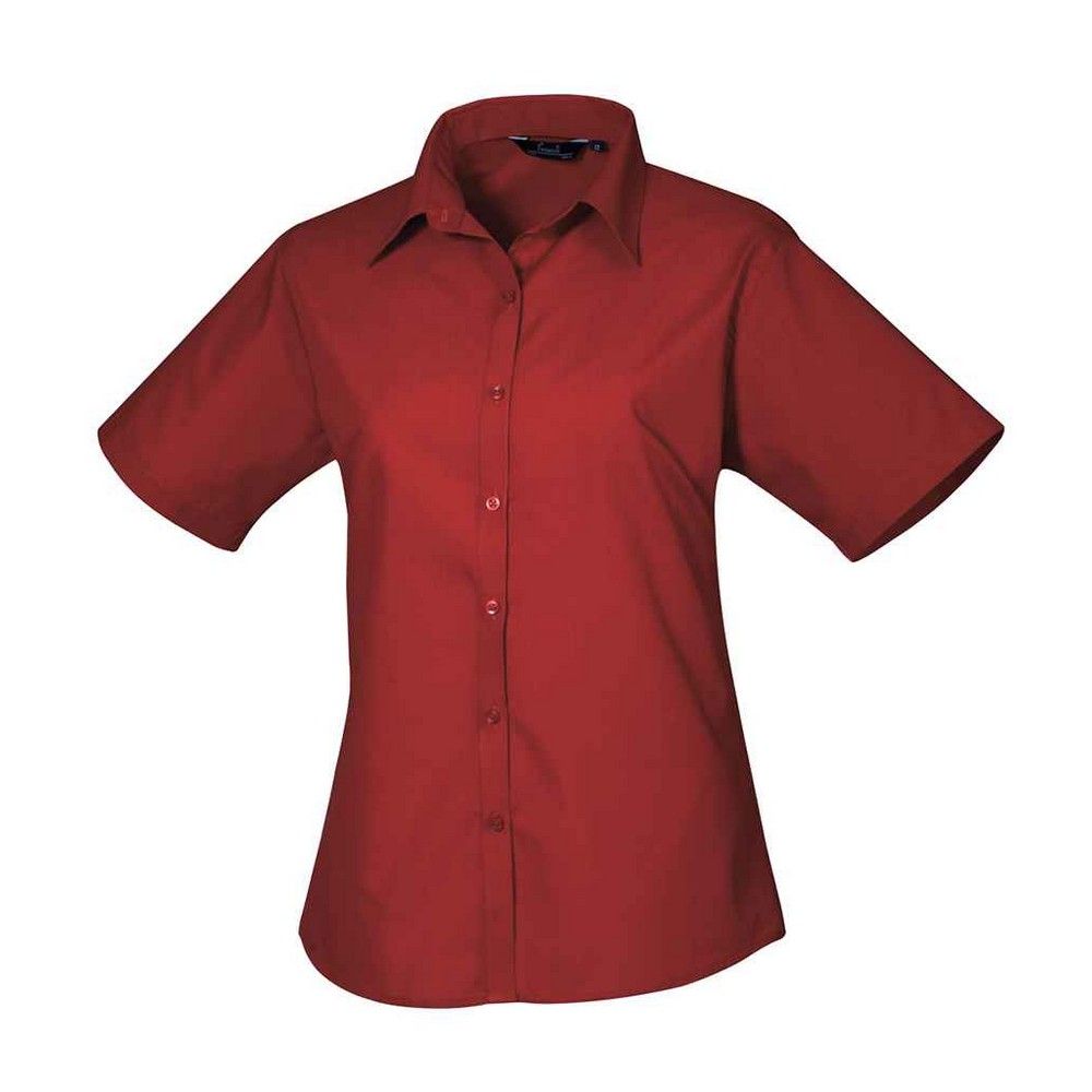 Klassische kurzärmelige Bluse mit Knopfleiste