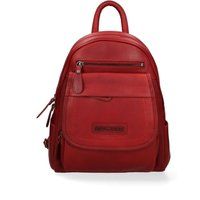 Klassischer Lederrucksack mit Reißverschluss