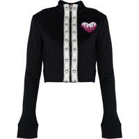 Kurze Trainingsjacke mit Herzflicken