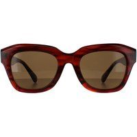 Quadratische Sonnenbrille in Braun Demi