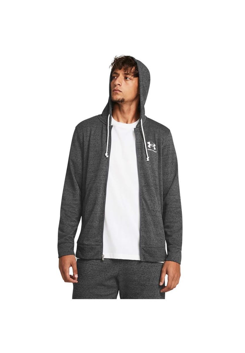 Essential melierter Trainings-Zip-Hoodie