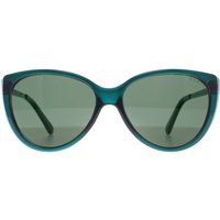 Grüne Cat-Eye-Sonnenbrille