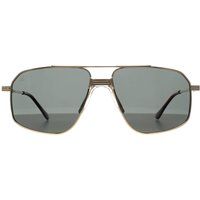 Quadratische Pilotenbrille Gold Grün