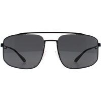 Matte Schwarze Quadratische Aviator Sonnenbrille