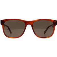 Sonnenbrille mit quadratischem Rahmen, Havanna Honigbraun