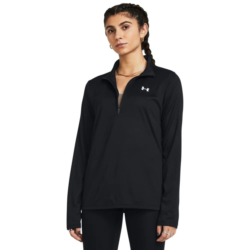 Damen Langarmshirt mit halbem Reißverschluss