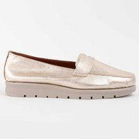 Metallic Leder Slipper Loafer