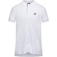 Weißes Poloshirt aus Baumwollmischung