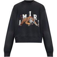 Sweatshirt mit Distressed Tiger Grafik Print