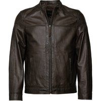 Herren Lederjacke Braun Klassisches Design