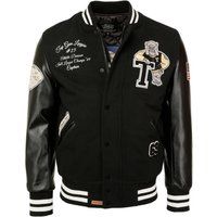 Retro Collegejacke mit Aufnähern