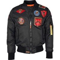 Bomberjacke im Pilotenstil mit Aufnähern