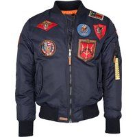 Bomberjacke im Pilotenstil mit Aufnähern