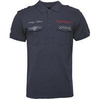 Top Gun Poloshirt mit Stickereien