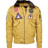 Bestickte Flieger-Bomberjacke mit Aufnähern