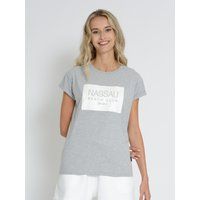 Lässiges Baumwoll-T-Shirt mit Grafikdruck